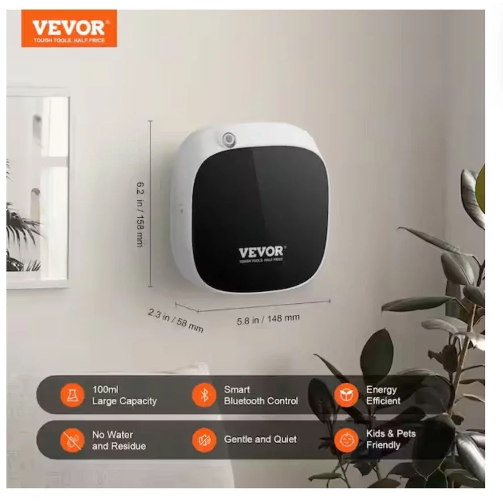VEVOR Essential Oil Diffuser Waterless Aromatherapy Nebulizing Scent Machine